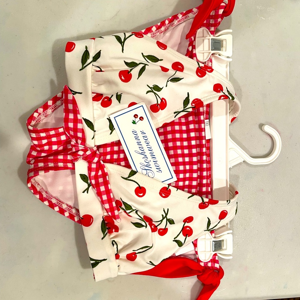 NWT Shoshanna “cherries” Bikini Vintage style